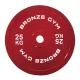 Диск калиброванный BRONZE GYM для пауэрлифтинга красный 25 кг